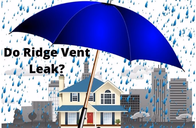 Do Ridge Vent Leak - A Picture with Rain and a House with and Umbrella over it and the Title in Writing