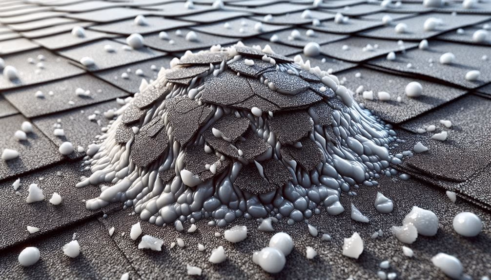 examining roof shingle condition