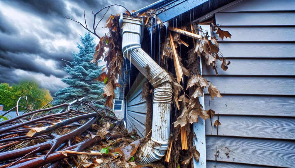 inspect gutters and downspouts