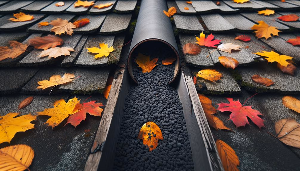 leaves clogging rainwater systems