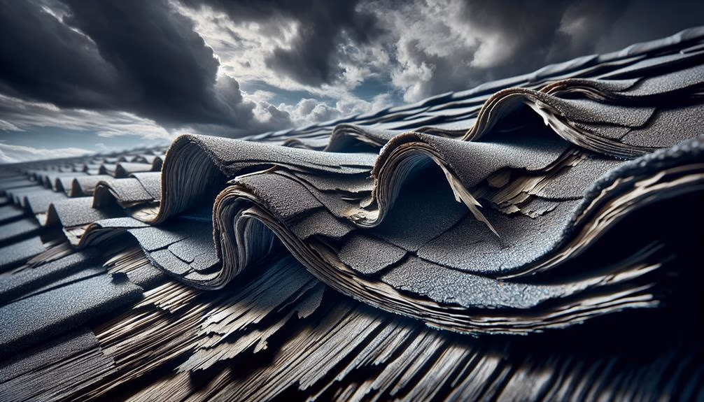 roof shingles curling buckling up