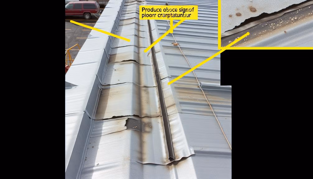 inadequate sealing of joints